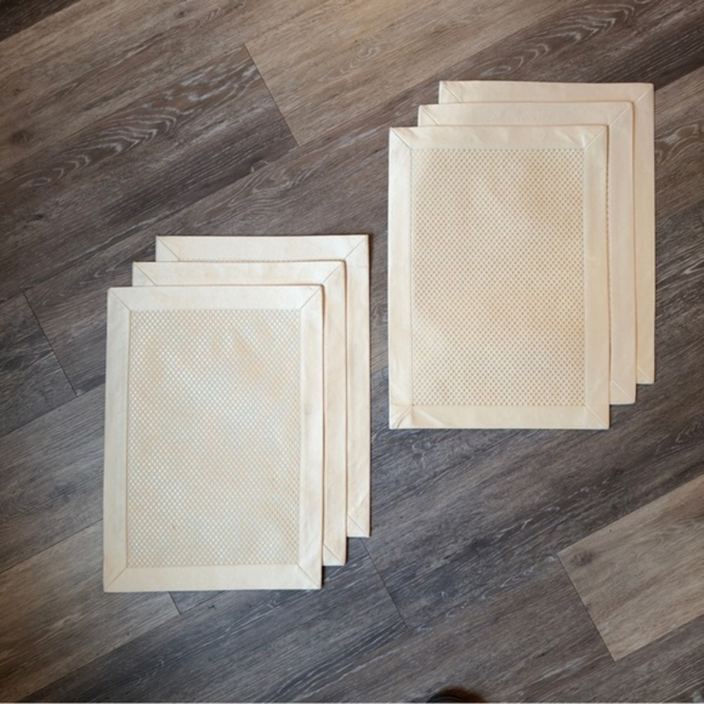 Bed Bath & Beyond Placemats Set Of 12 Ambrosia Textured In Linen And Ivory